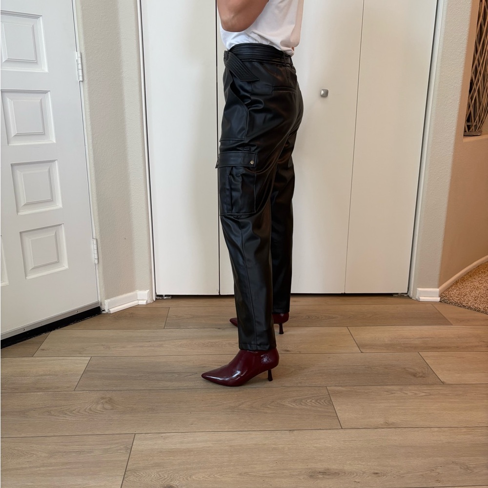 Jason Wu Vegan Leather Cargo Pants